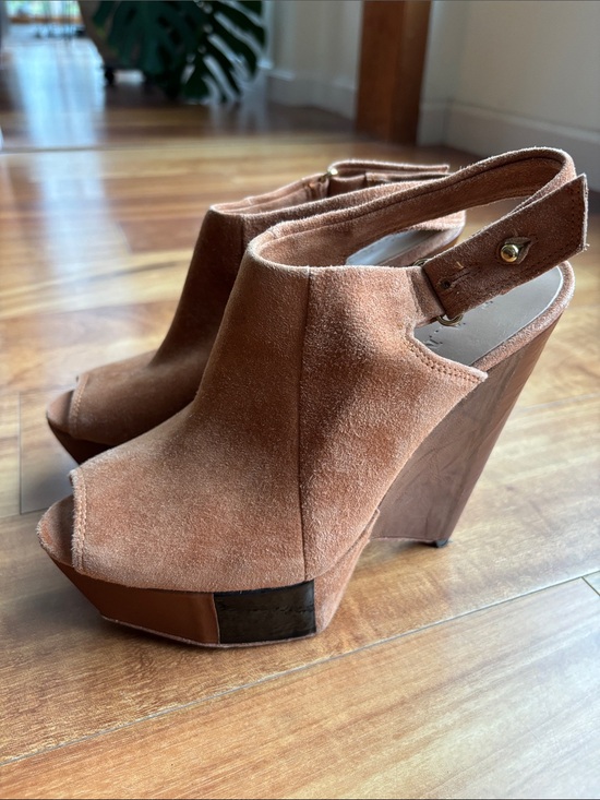 L.A.M.B. Shoes - L.A.M.B suede platforms
